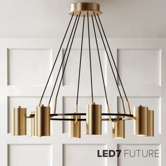 Loft Industry Modern - Brass Bank Chandelier